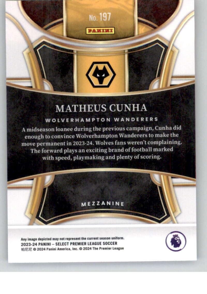 Amazon.com: 2023-24 Panini Select Premier League EPL #197 Matheus